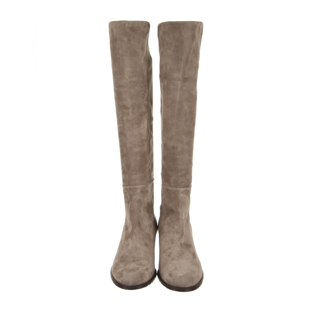Stuart Weitzman Taupe Over the Knee Boots